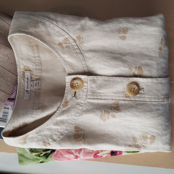 JM COLLECTION Linen Blouse Jacket - Picture 8 of 11